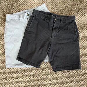 Men’s Shorts Lot of 2 Size 29 Old Navy Gray Black Slim Flex Cotton Stretch